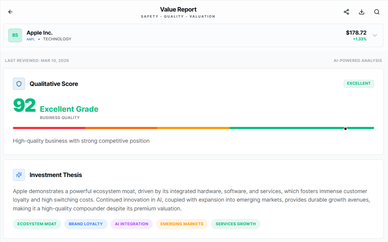 AI Stock Valuation Analysis